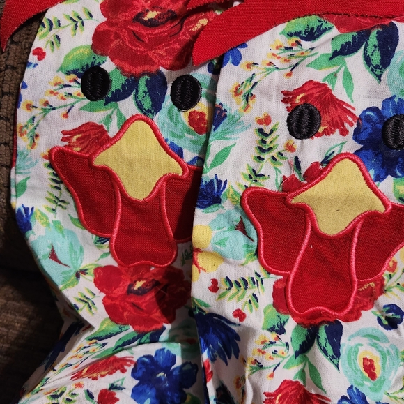 Pioneer Woman Reusable Bag Saver Chicken Rooster Floral Patchwork Design 2 Lot - Picture 5 of 8